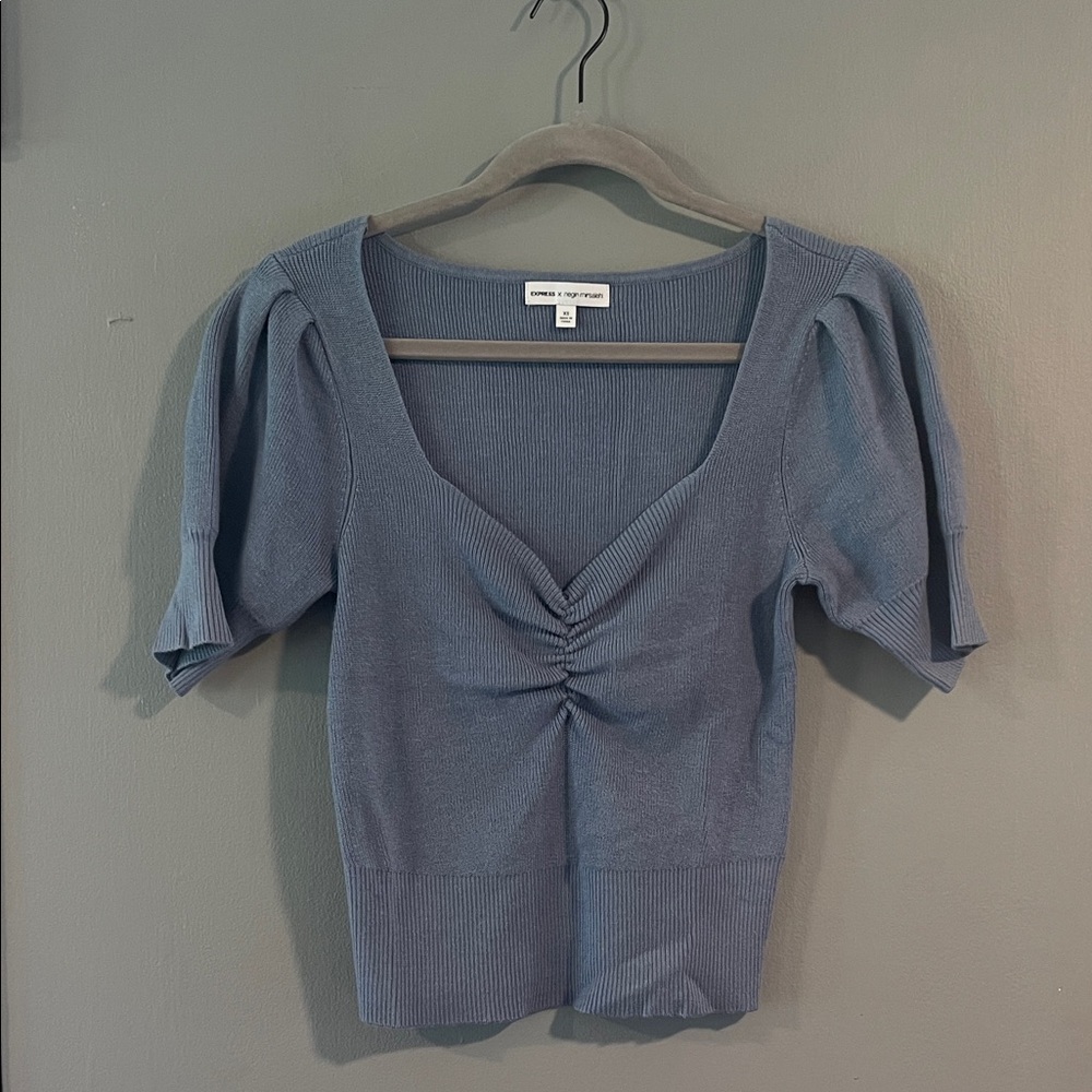 Express X Negin‎ Mirselehi Women Cropped Ribbed Knit Top Size XS